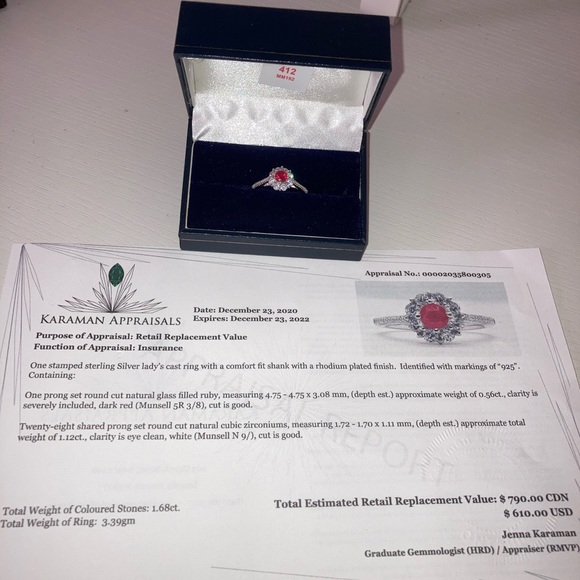 Ruby ring value 790$ - Picture 1 of 2